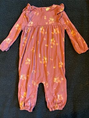 Angel Dear purple Floral Long-Sleeve romper